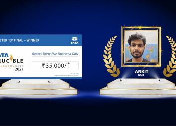 NSIT’s  Ankit Jain wins the Cluster 13 Finals of Tata Crucible Campus Quiz