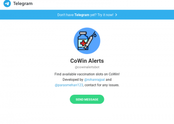 CoWIN slot update Telegram bot developed by IIIT Delhi students, has crossed 40K users