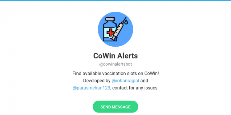 CoWIN slot update Telegram bot developed by IIIT Delhi students, has crossed 40K users
