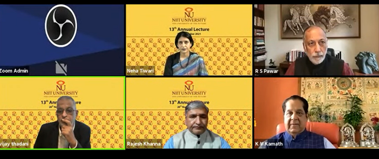 NIIT University’s 13th Annual Lecture delivered by iconic banker K V Kamath on significance of digital technology