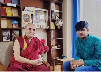 Schooler group on a journey to Sangham saranam gacchami through Bodhi trail