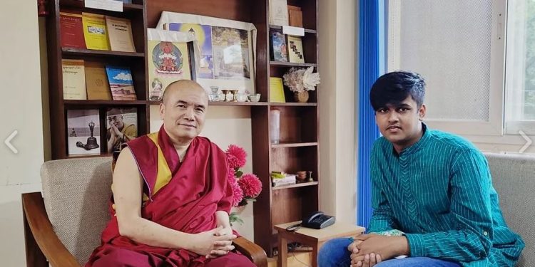 Schooler group on a journey to Sangham saranam gacchami through Bodhi trail