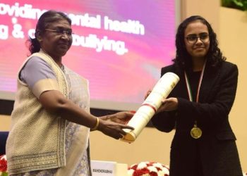 Motivated to worker harder: Anoushka Jolly, the young anti-bullying crusader after receiving PMRBP