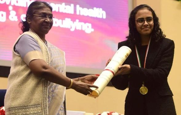 Motivated to worker harder: Anoushka Jolly, the young anti-bullying crusader after receiving PMRBP