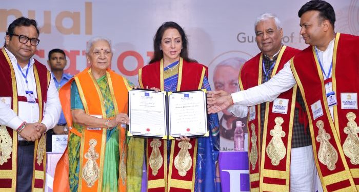 Annual convocation of Sanskriti University graced by UP Governor, MP Hema Malini