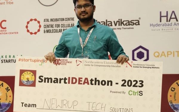 Odisha Student Entrepreneur, Anup Paikaray, wins GITAM SmartIDEAthon 2023