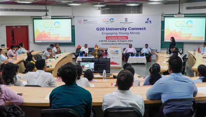 IIM Kashipur celebrates India’s G-20 Presidency under ‘G20 University Connect’ with lecture on ‘Engaging Young Minds’
