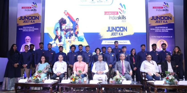 World Skills 2022 winners felicitated; IndiaSkills 2023-24 launched