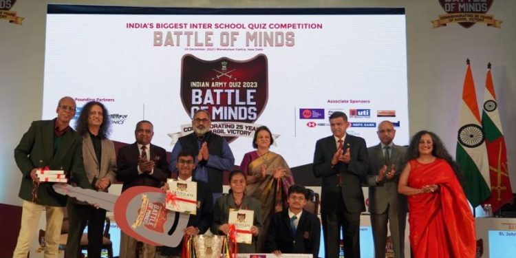 St. John’s School BLW, Varanasi wins ‘BATTLE OF MINDS – INDIAN ARMY QUIZ 2023’