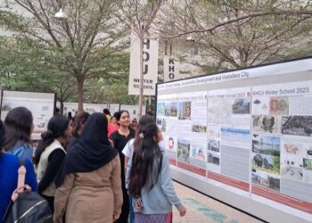 The Khoj Winter School 2024 exhibition at Navrachana Univ, Vadodara is open until January 17