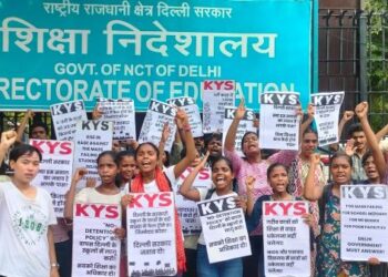KYS protests poor results (36% failing) of Delhi Govt schools in class 9; says it is a design to send them to informal modes like NIOS and patrachar vidhyalaya