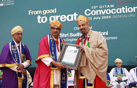 1218 Graduands receive degrees/diplomas at GITAM University’s 15th annual convocation