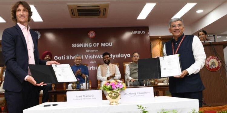 Airbus to set up Centre of Excellence, Chair Professor and scholarships for aerospace studies at Gati Shakti Vishwavidyalaya