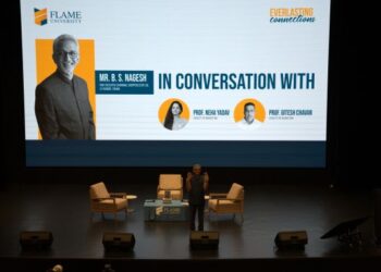 FLAME University hosts retail visionary B.S. Nagesh as part of the Industry Connect Initiative 