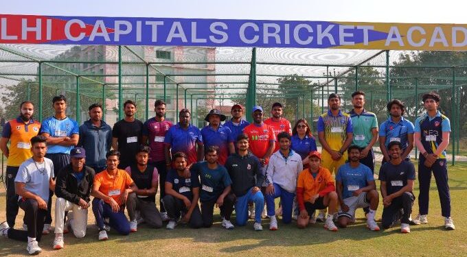 ‘Dilli ke Fast Bowlers’ Trials held by Delhi Capitals AES Cricket Academy in Pilkhuwa