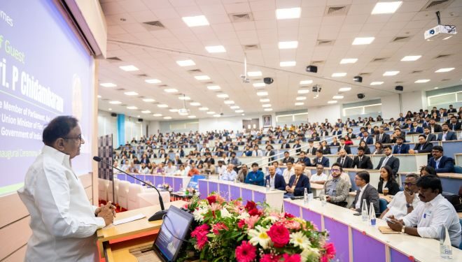 P. Chidambaram inaugurates Great Lakes PGPM 2026, Urges Students to embrace Change & Upskill