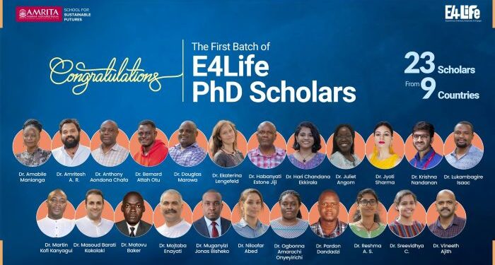 Amrita Vishwa Vidyapeetham celebrates graduation of its inaugural E4Life Ph.D. Scholars batch in Sustainable Development