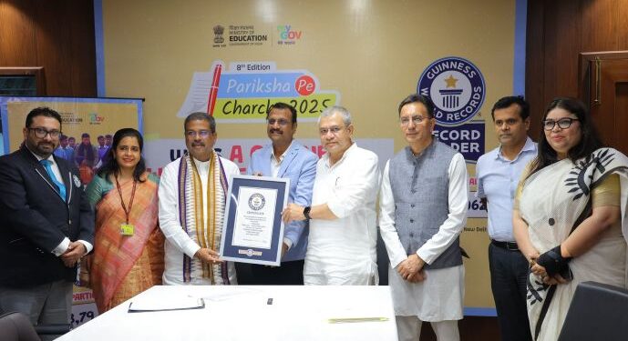 PM Modi’s Pariksha Pe Charcha 2025 conferred with Guinness World Record for most registrations in one-month