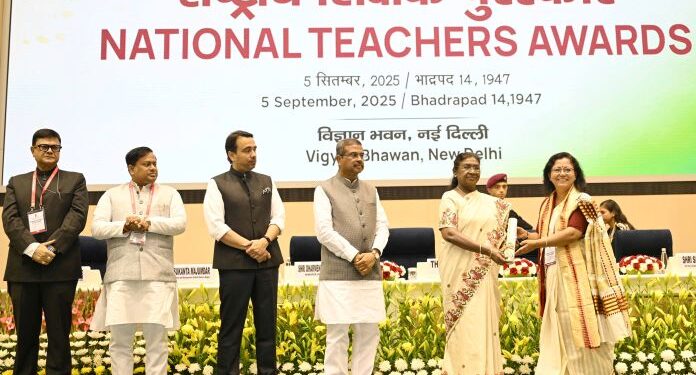 President of India Confers National Awards on Teachers