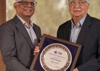 Azim Premji Honoured with ISB Research Catalyst Award at ISB Insights Forum 2025