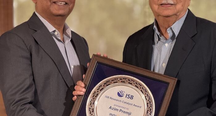 Azim Premji Honoured with ISB Research Catalyst Award at ISB Insights Forum 2025