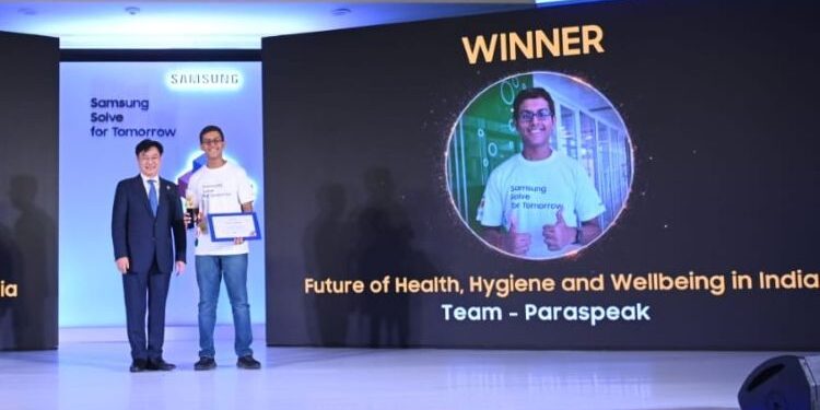 Pranet Khetan wins Samsung Solve for Tomorrow 2025 for ‘Paraspeak’ (device for people with speech disorders)