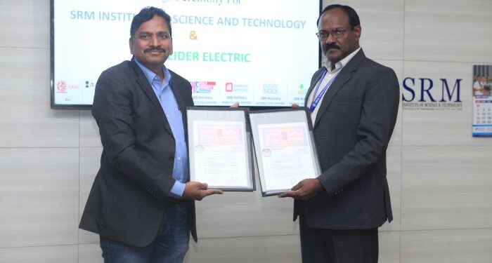 SRMIST–Schneider Electric sign MoU for Centre of Excellence in HMI