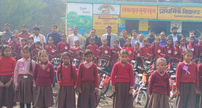 NHAI & ROADIS donates 100 Bicycles to girl students Girl Students for mobility and continuing education