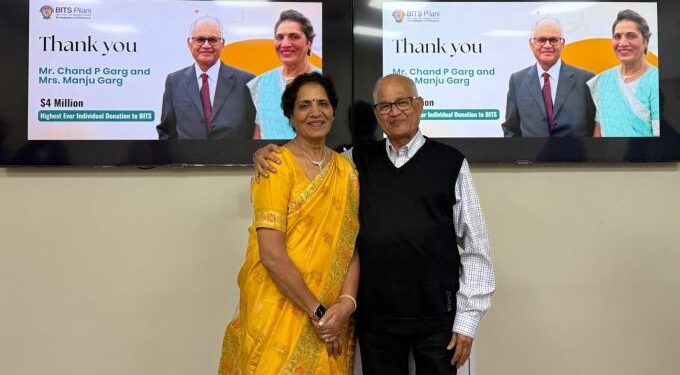 US-Based Alumnus Makes Record USD 4 Million donation as BITS Pilani Endowment Crosses USD 34 Million