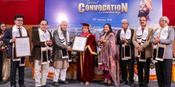 SGT University confers Honorary Doctorate Degrees on Haryana Health Minister Aarti Singh Rao and Bimal Kumar Jain at a special convocation