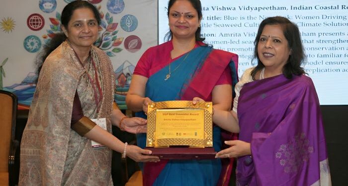 Amrita University’s women-led marine climate solution wins SGP Best Innovator Award