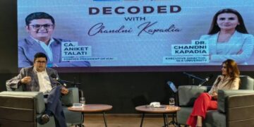 CA Aniket Talati on Success, Leadership and the Future of Commerce at GLS University’s orientation session