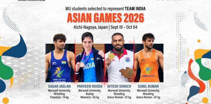 Four Marwadi University Athletes to Represent India at Asian Games 2026 in Japan